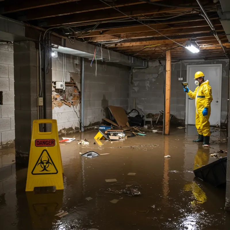 Flooded Basement Electrical Hazard in Redwood, TX Property